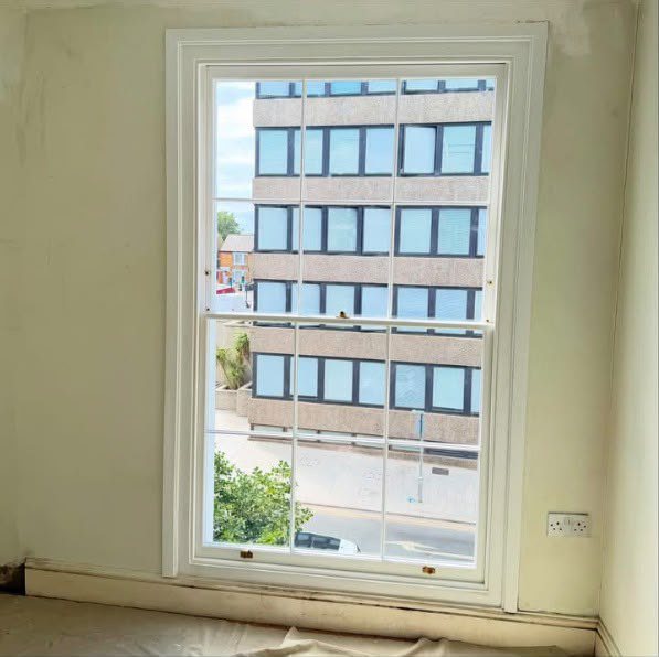 Finished bespoke sash window