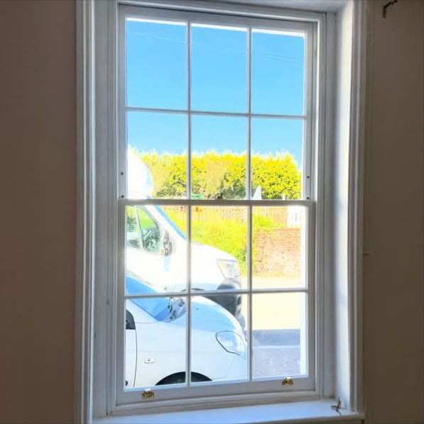 Georgian style sash window upgraded with double glazing
