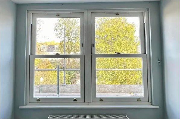 Restored timber sash windows